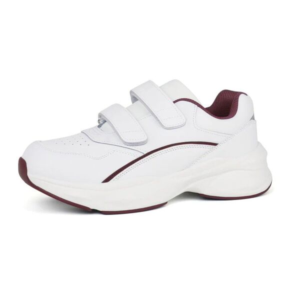 Women's ORTOREX by Ortho+rest Diabetic Walking Shoes, White/Burgandy, Size 9 - Picture 7 of 12